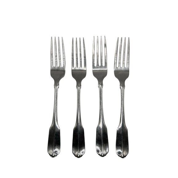 Oneida Silver Gloria Montclair Wmarogers Stainless Steel Fork 4 Glossy Flatware - Picture 3 of 5